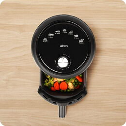 Horkovzdušná fritéza Huslog 1000W, objem 2,3l černá