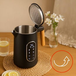 Rychlovarná konvice Huslog 1,7l nerezová černá