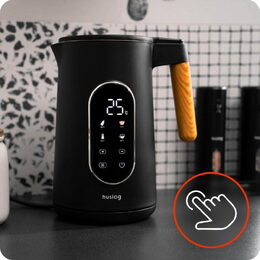 Rychlovarná konvice Huslog 1,7l nerezová černá