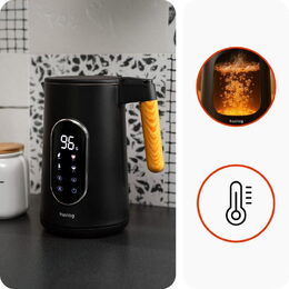 Rychlovarná konvice Huslog 1,7l nerezová černá