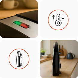 Sendvičovač Huslog pro 4 sendviče 1800W černý