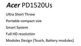 Projektor Acer PD1520Us DLP, Full HD, 16:9, 4:3,  - černý