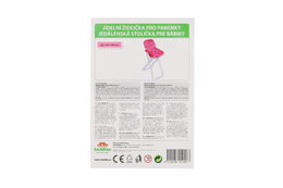 Židlička pro panenky vysoká kov/plast 33x26x60cm v sáčku
