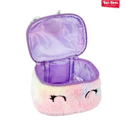 Taška kosmetická jednorožec plyšová 16x12cm 3 barvy