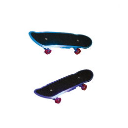 Skateboard prstový plast 9,5cm na baterie se světlem 3 barvy na kartě