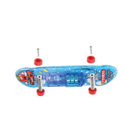 Skateboard prstový plast 9,5cm na baterie se světlem 3 barvy na kartě