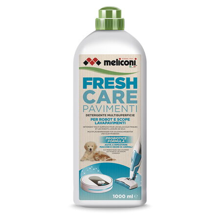 Čistič na podlahy Meliconi, 621035 Fresh care, tekutý, univerzální, aktivní
probiotika, na všechny povrchy, 1000 ml
