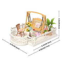 RoboTime 3D dřevěná skládačka Rozšíření pro miniatury domečků Terasa s houpačkou