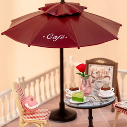 RoboTime 3D dřevěná skládačka Rozšíření pro miniatury domečků Terasa se slunečníkem