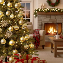 HOMESTYLING Vánoční ozdoby sada 57 ks zlatá KO-CAN304000