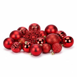 HOMESTYLING Vánoční ozdoby sada 57 ks červená KO-CAN304020