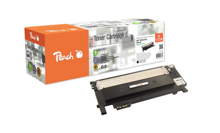 PEACH kompatibilní toner HP W2070A, No 117A, černá, 1000 výnos, Inklevel