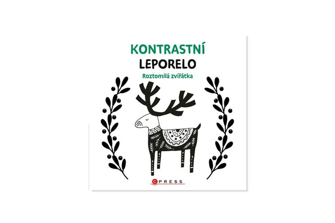 Knížka Kontrastní leporelo Roztomilá zvířátka 15,5x15cm 0m+