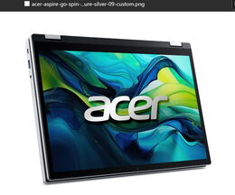 Ntb Acer Aspire Go Spin 14 (AGSP14-31PT-C2S7) Intel Core N-N150, 14", RAM 8GB, SSD 512GB, Intel Intel Graphics, Microsoft Windows 11 Home - stříbrný