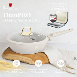 BERLINGERHAUS Pánev hluboká s titanovým povrchem a poklicí 24 cm Sahara Collection BH-8062