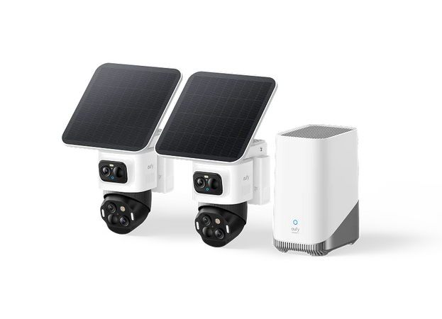 Venkovní kamera se solárním nabíjením Anker eufy S4 (sada 2ks+jednotka HomeBase3) 4K bílá
