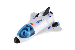 Raketoplán s astronautem plast 20cm na baterie se světlem, zvukem v krabici 18,5x25cm