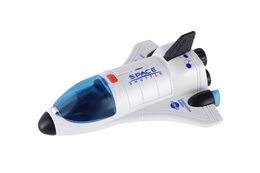 Raketoplán s astronautem plast 20cm na baterie se světlem, zvukem v krabici 18,5x25cm