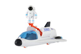 Raketoplán s astronautem plast 20cm na baterie se světlem, zvukem v krabici 18,5x25cm