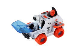 Auto vesmírné s astronautem plast 9x13cm na setrvačník v krabici