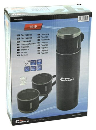 Termoska Compass TRIP 500 ml + šálky