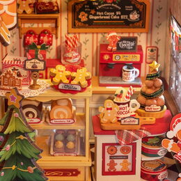 RoboTime 3D dřevěná skládačka Miniatura domečku Perníková chaloupka