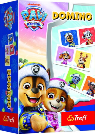 Domino papírové Tlapková patrola/Paw patrol 28 kartiček společenská hra v krabici 10x15x4cm