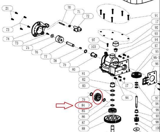Převodové kolo do kuchyňského robota DO9070KR-84