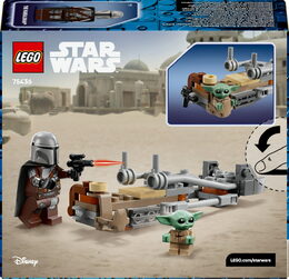 LEGO® 75436 Star Wars™Mandalorian a Grogu a spídrová motorka
