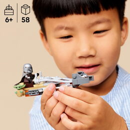 LEGO® 75436 Star Wars™Mandalorian a Grogu a spídrová motorka
