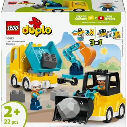 LEGO® 10475 DUPLO® Vozidla na stavbě 3 v 1