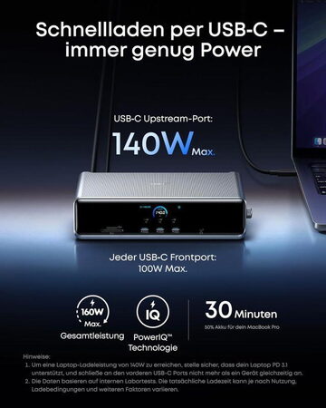 Dokovací stanice 14v1 Anker Nano 140W 3xUSB-C, 4xUSB, 2xHDMI, 1xDP, 1xRJ45, SD/microSD slot šedá