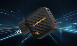 Nabíječka do sítě Hammer RapidCharge 100W, 1xUSB, 3xUSB-C černá