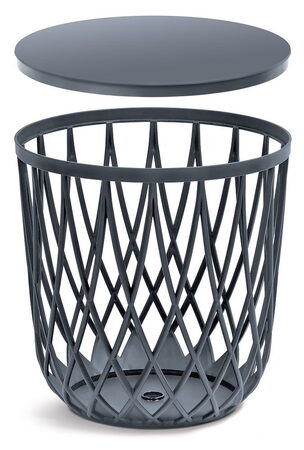 Univerzální koš Prosperplast UNIQUBO s plastovým víkem 44,7 antracit