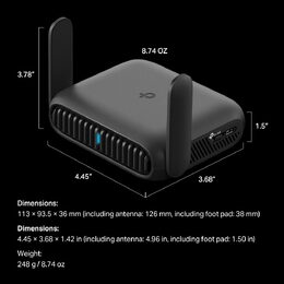 WiFi router TP-Link TL-WR3602BE cestovní, BE3600, WiFi 7, 1x 2,5GWAN, 1x GLan, USB, 2,4/5GHz