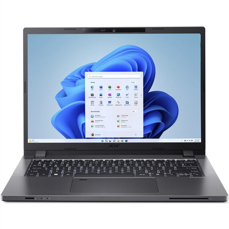 Ntb Acer TravelMate P2 (TMP214-43-TCO-R1N8) AMD R7 PRO-7735U, 14", RAM 32GB, SSD 512GB, AMD Radeon Graphics, FPR, Microsoft Windows 11 Pro - šedý