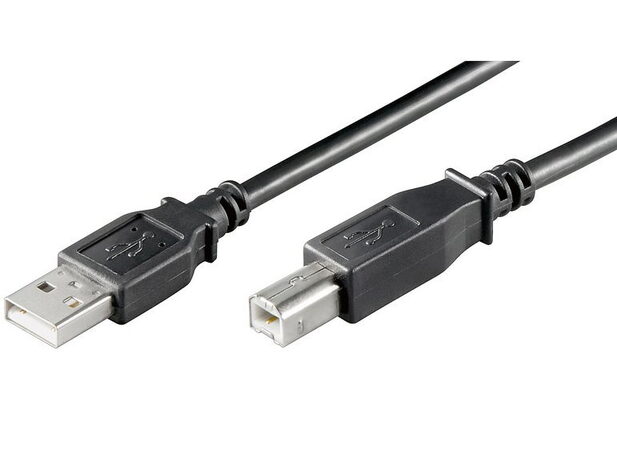 Kabel USB 2.0 A-B 0,5m, černý