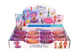 Mořská panna plast 10cm s doplňkem mix druhů v mušli 11x5x10cm 12ks v boxu