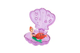 Mořská panna plast 10cm s doplňkem mix druhů v mušli 11x5x10cm 12ks v boxu