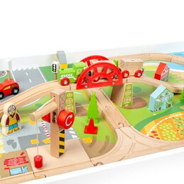 Hračka Bigjigs Rail Dřevěná vláčkodráha a stůl