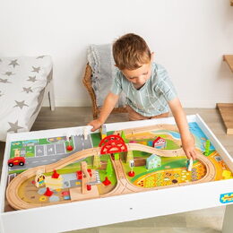 Hračka Bigjigs Rail Dřevěná vláčkodráha a stůl