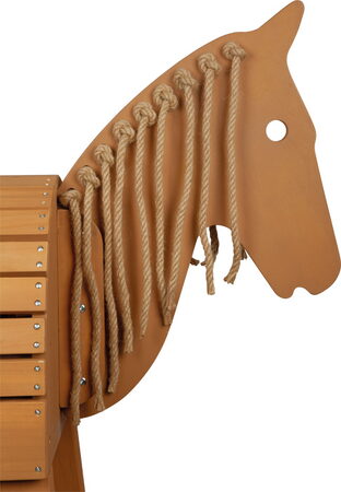 small foot Dřevěný koník hnědý