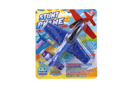 Teddies Letadlo házecí polystyren 17cm 2 barvy na kartě