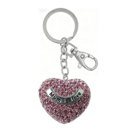 Přívěsek na klíče stříbrné srdce