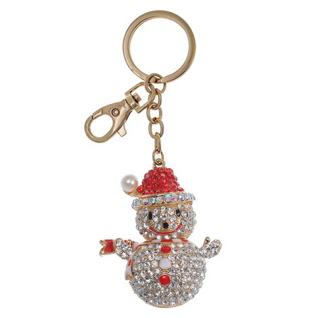 Přívěsek na klíče zlatý sněhulák