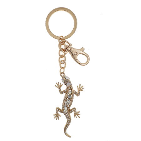 Přívěsek na klíče zlatá ještěrka