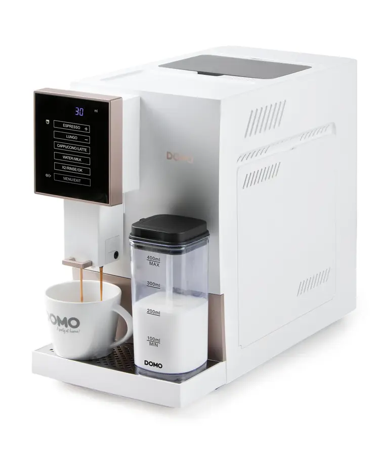 Automatický Espresso kávovar - bílo bronzový - DOMO DO742K, 1 350 W, 19 barů, LC