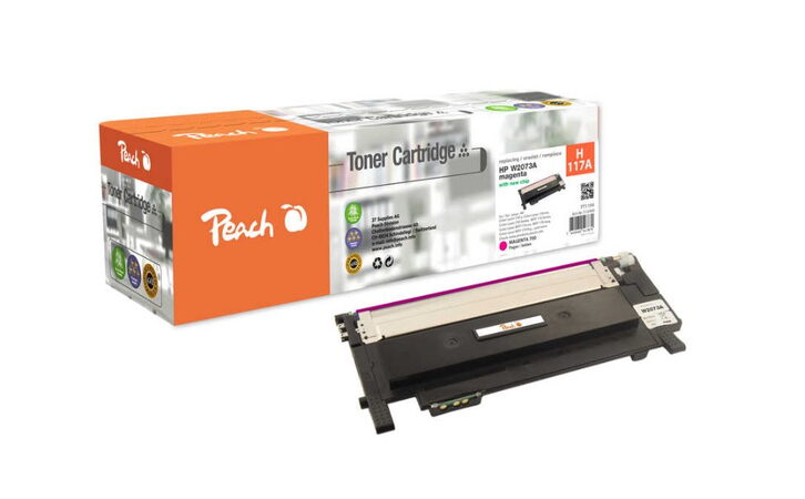 PEACH kompatibilní toner HP W2070A, No 117A, magenta, 700 výnos, Inklevel
