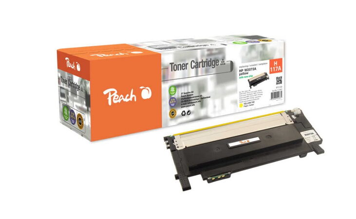PEACH kompatibilní toner HP W2070A, No 117A, yellow, 700 výnos, Inklevel