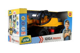 Bagr žlutočerný Giga Trucks plast 80cm v krabici 70x35x29cm